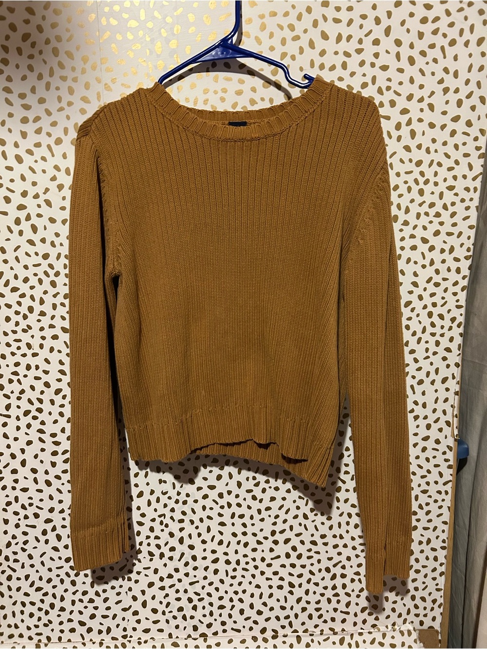GAP Women's Ribbed Crewneck Sweater - Mustard